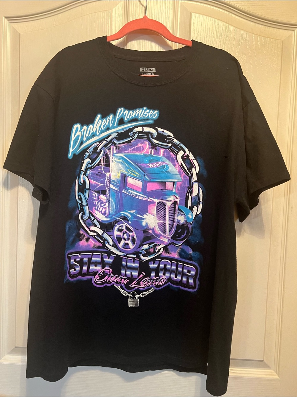 Black T Shirt with Mattel Hot Wheels Print